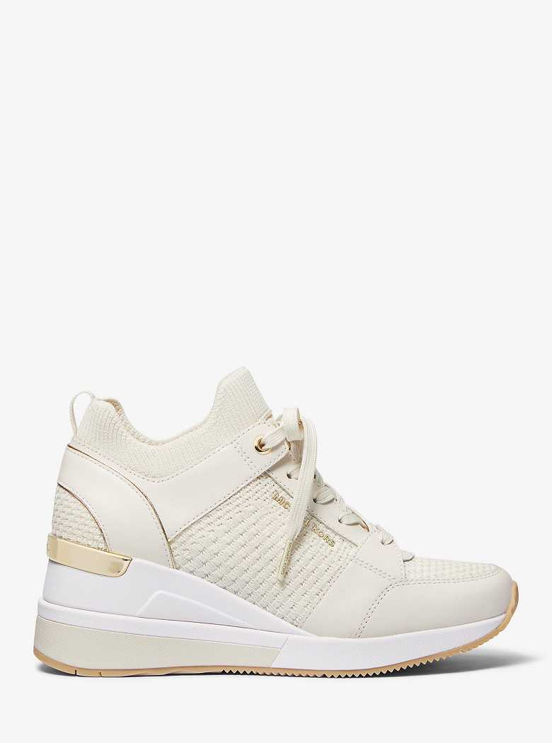 Michaelkors Georgie Textured Knit and Leather Creme | SN-MK27425