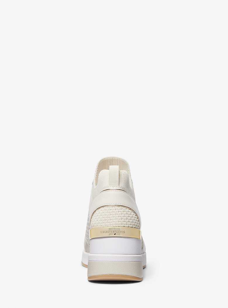 Michaelkors Georgie Textured Knit and Leather Creme | SN-MK27425