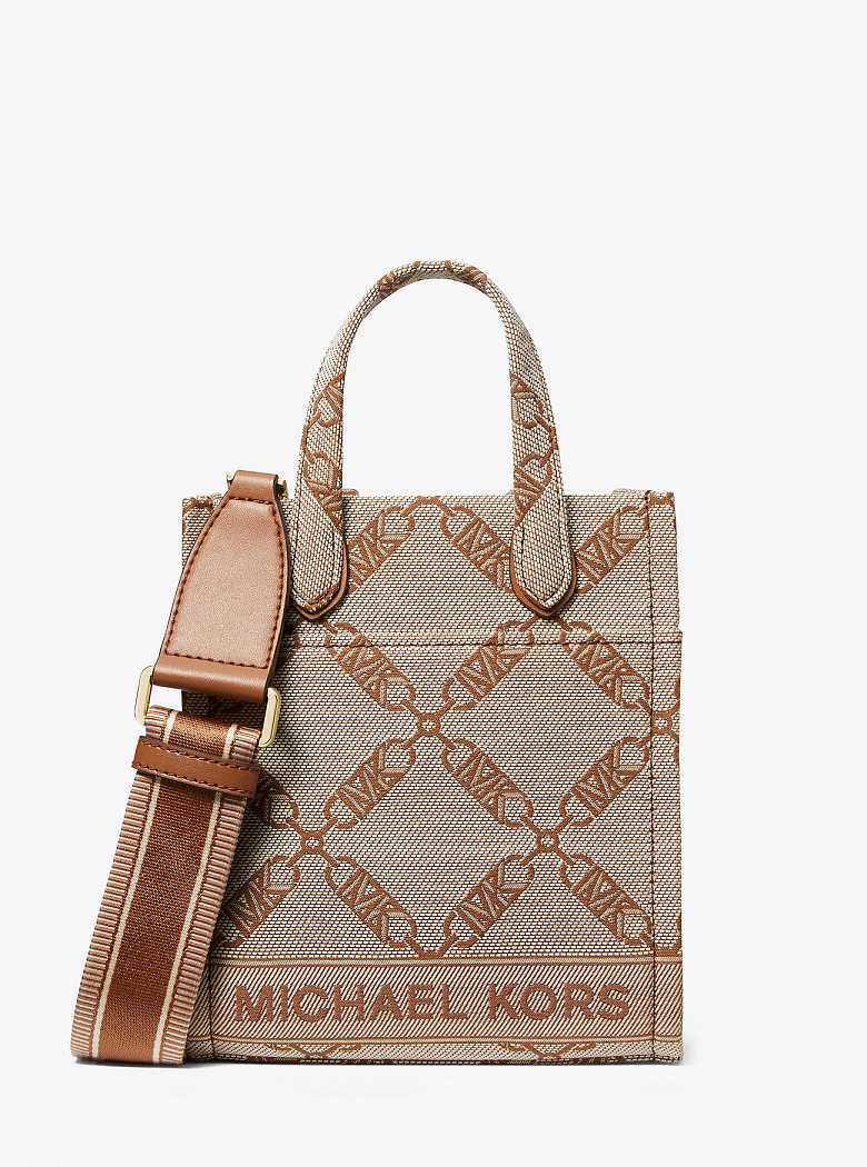 Michaelkors Gigi Extra-Small Empire Logo Jacquard Bege | SN-MK26863