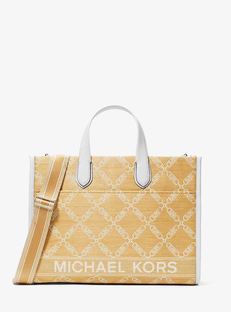 Michaelkors Gigi Large Empire Logo Jacquard Straw Multicoloridas | SN-MK26807