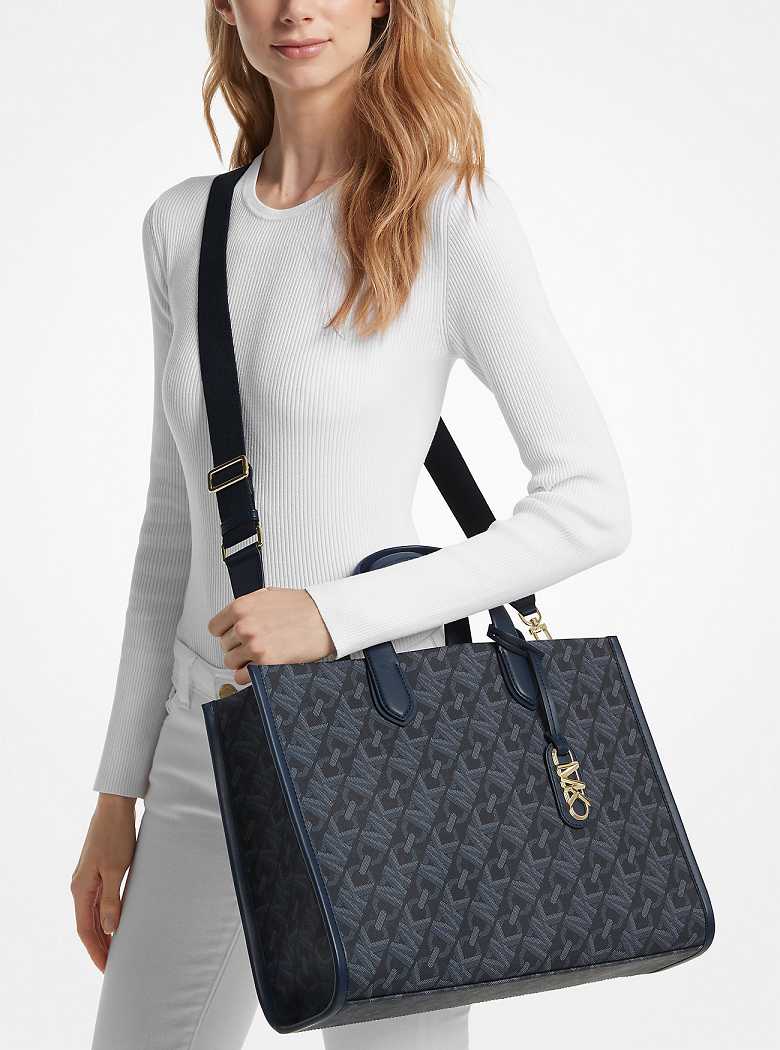 Michaelkors Gigi Large Empire Signature Logo Azul Marinho | SN-MK26857