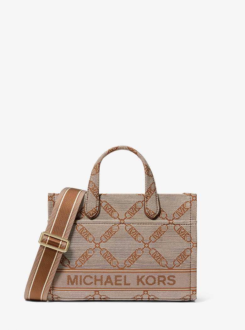 Michaelkors Gigi Small Empire Logo Jacquard Bege | SN-MK27291