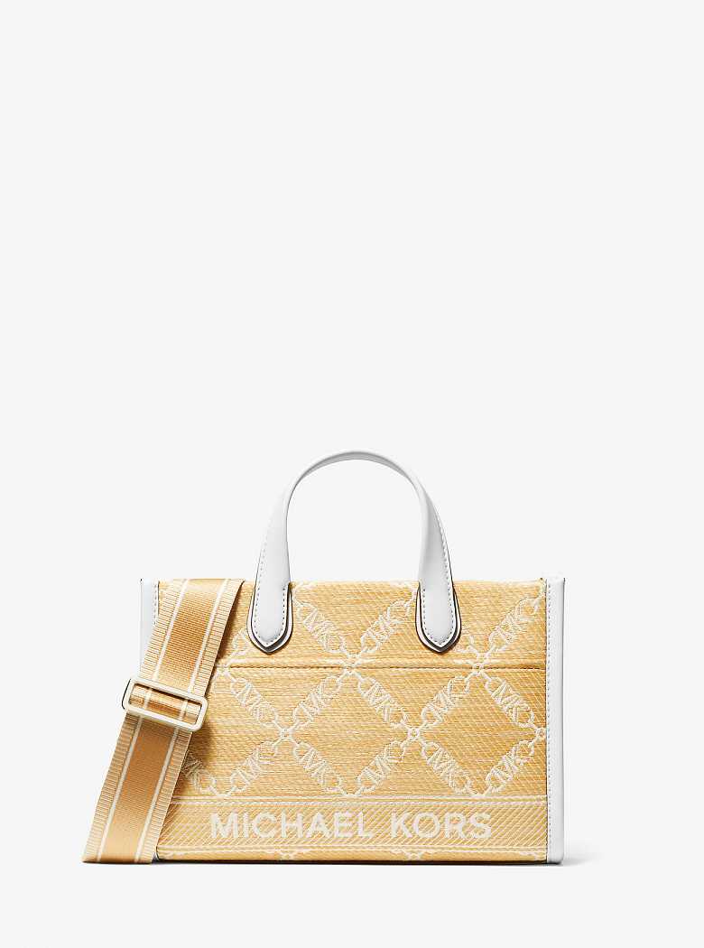 Michaelkors Gigi Small Empire Logo Jacquard Straw Multicoloridas | SN-MK27295