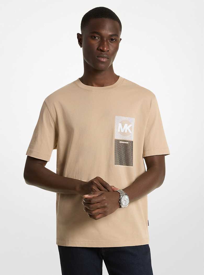 Michaelkors Graphic Logo Cotton Caqui | SN-MK27936