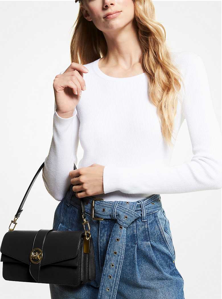 Michaelkors Greenwich Medium Saffiano Leather Pretas | SN-MK27023