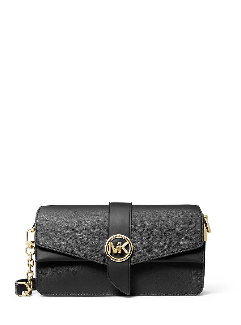 Michaelkors Greenwich Medium Saffiano Leather Pretas | SN-MK27023