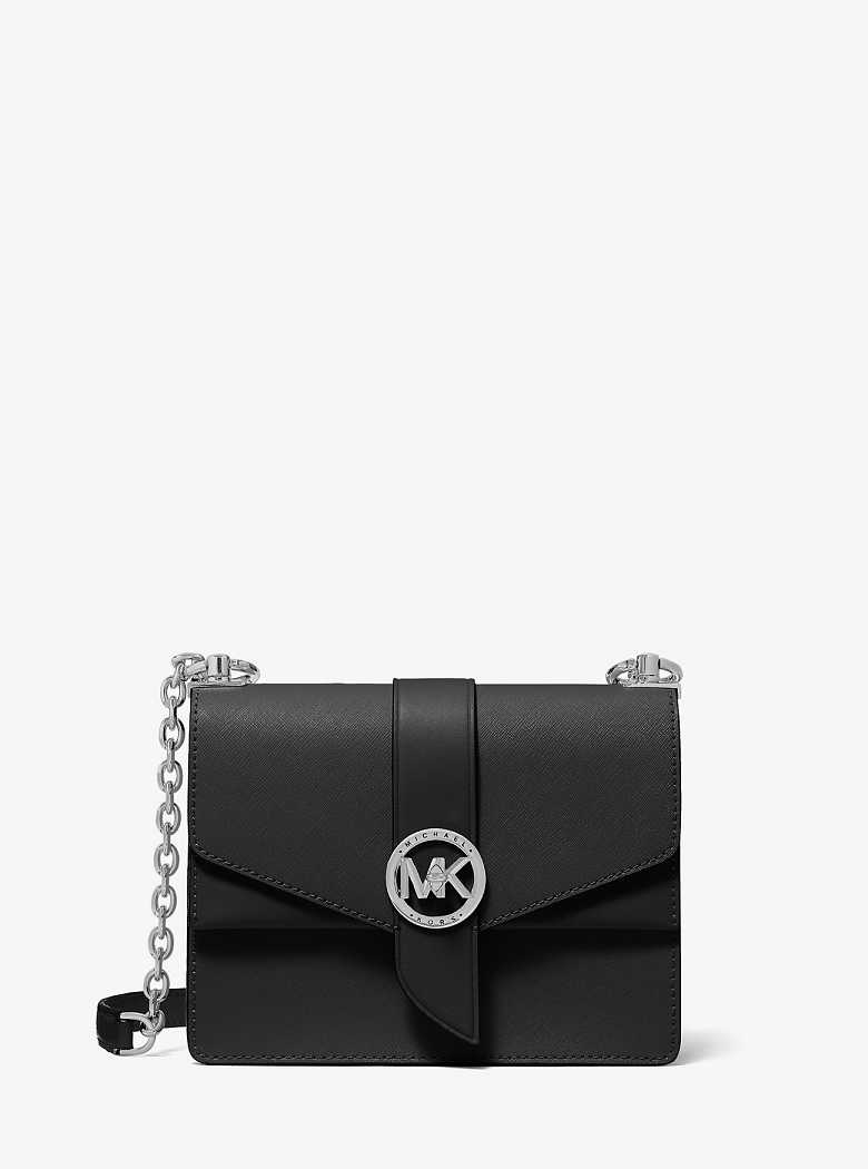 Michaelkors Greenwich Small Saffiano Leather Pretas | SN-MK27026