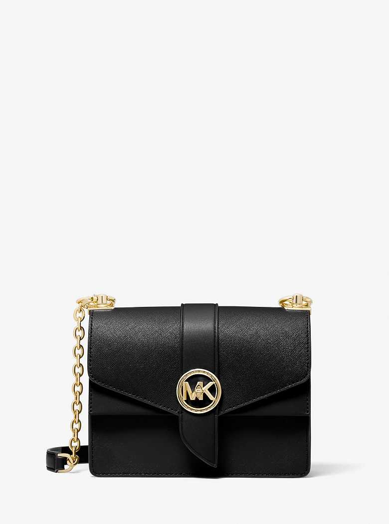 Michaelkors Greenwich Small Saffiano Leather Pretas | SN-MK27248