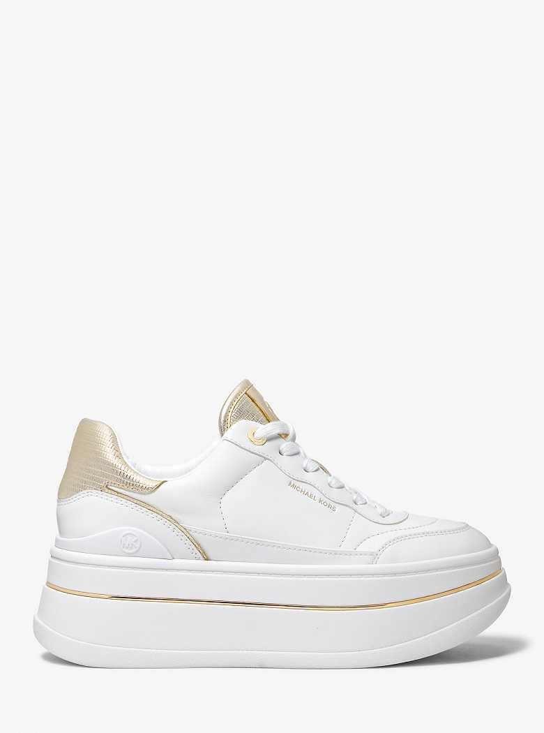 Michaelkors Hayes Leather Platform Douradas | SN-MK27395