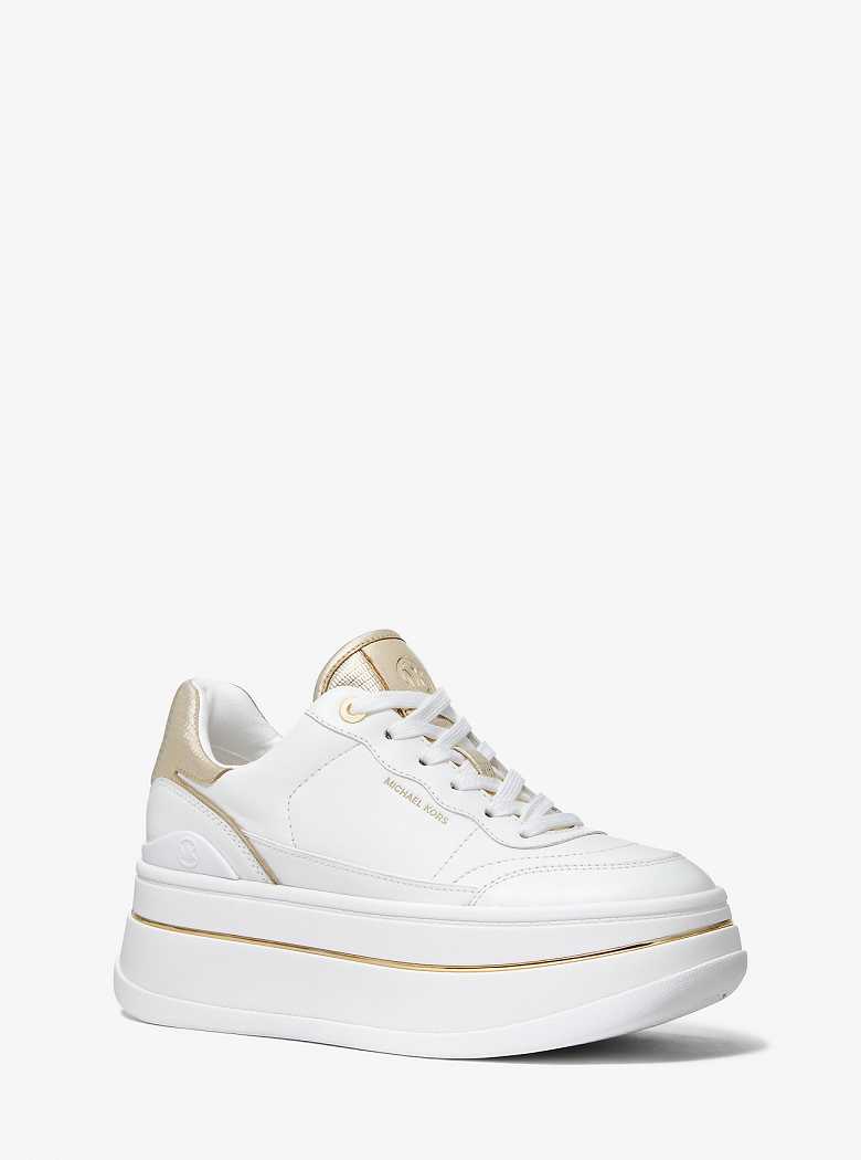 Michaelkors Hayes Leather Platform Douradas | SN-MK27395