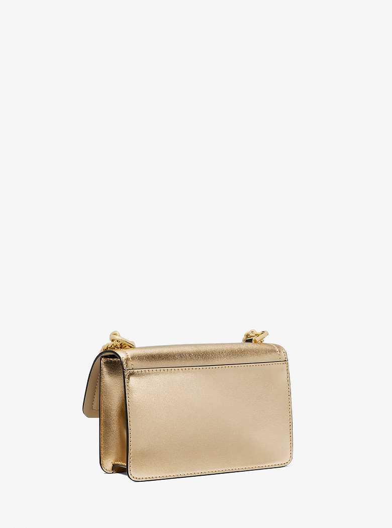 Michaelkors Heather Extra-Small Metallic Leather Douradas | SN-MK27217