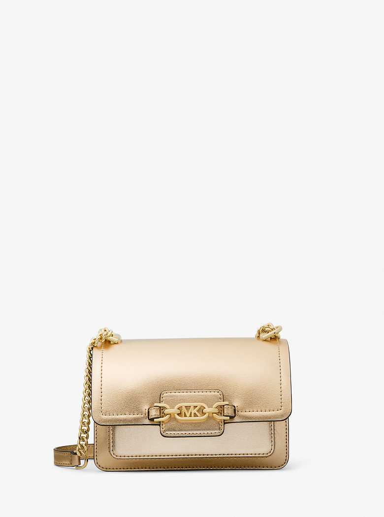 Michaelkors Heather Extra-Small Metallic Leather Douradas | SN-MK27217