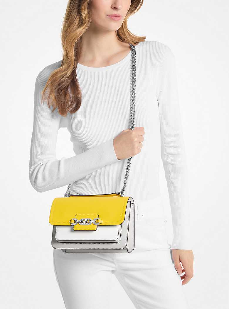 Michaelkors Heather Large Color-Block Leather Amarelas | SN-MK27084