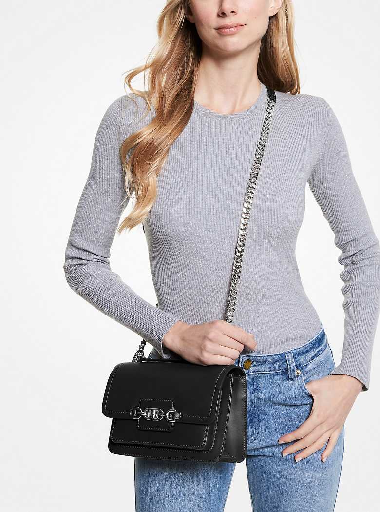 Michaelkors Heather Large Leather Pretas | SN-MK27060
