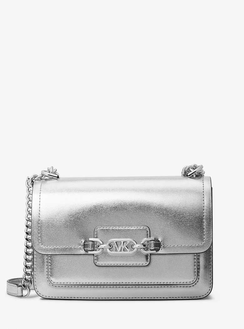 Michaelkors Heather Large Metallic Leather Prateadas | SN-MK27042