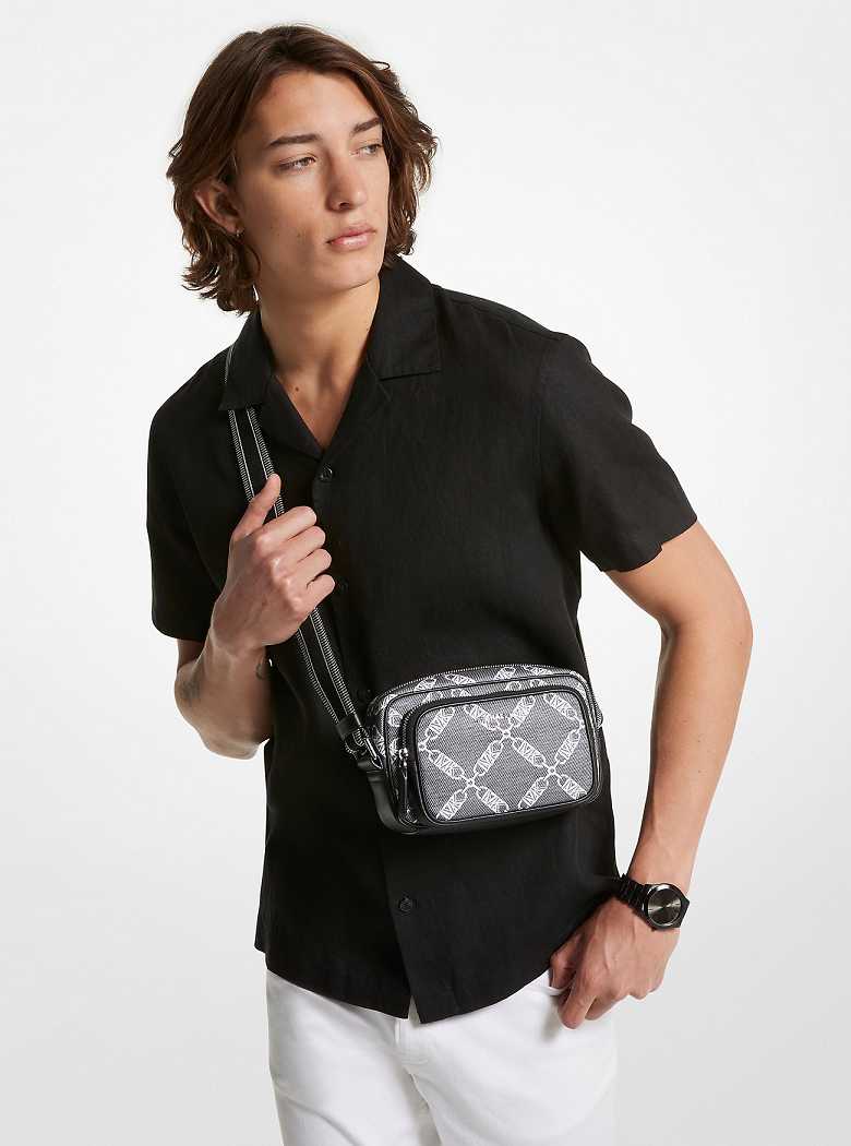 Michaelkors Hudson Empire Logo Jacquard Pretas | SN-MK28118