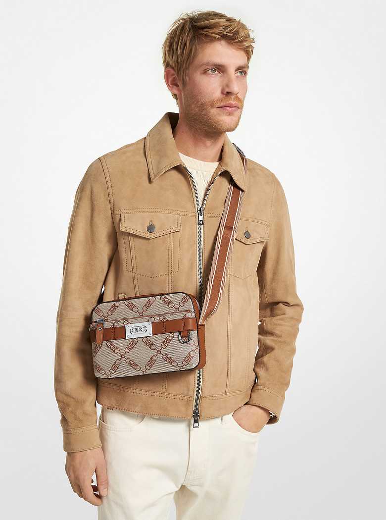 Michaelkors Hudson Empire Logo Jacquard Utility Marrom | SN-MK28151