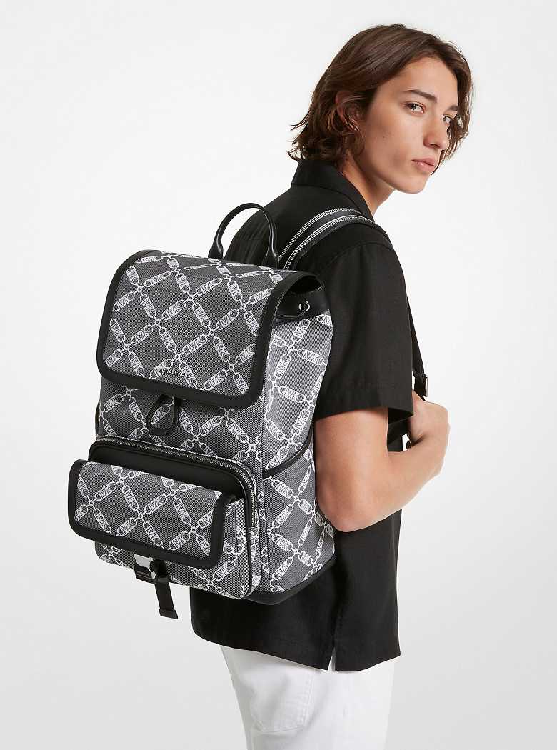 Michaelkors Hudson Empire Signature Logo Jacquard Pretas | SN-MK28193