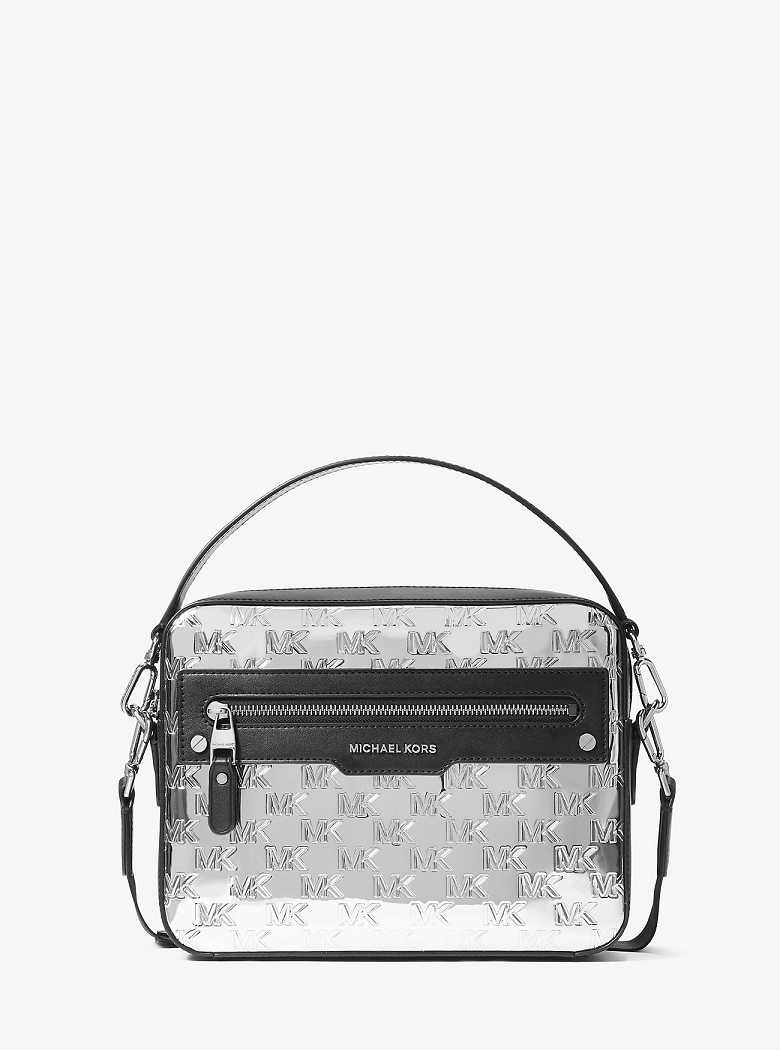 Michaelkors Hudson Logo Embossed Metallic Prateadas | SN-MK28114