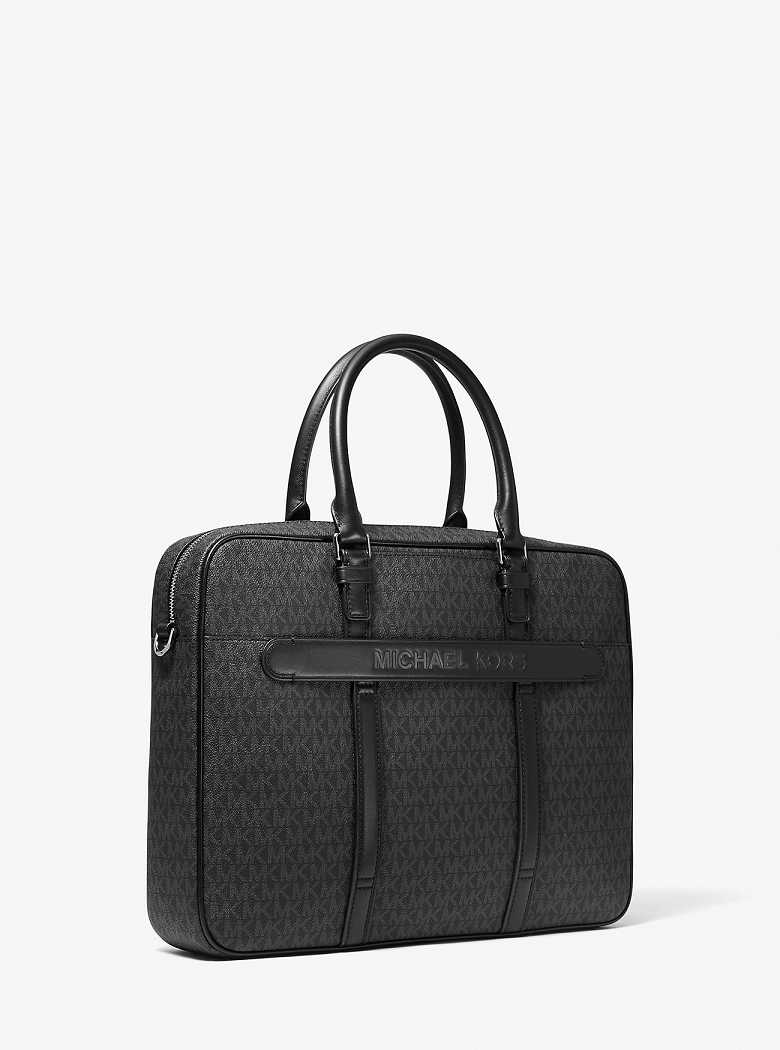 Michaelkors Hudson Logo and Leather Pretas | SN-MK28162