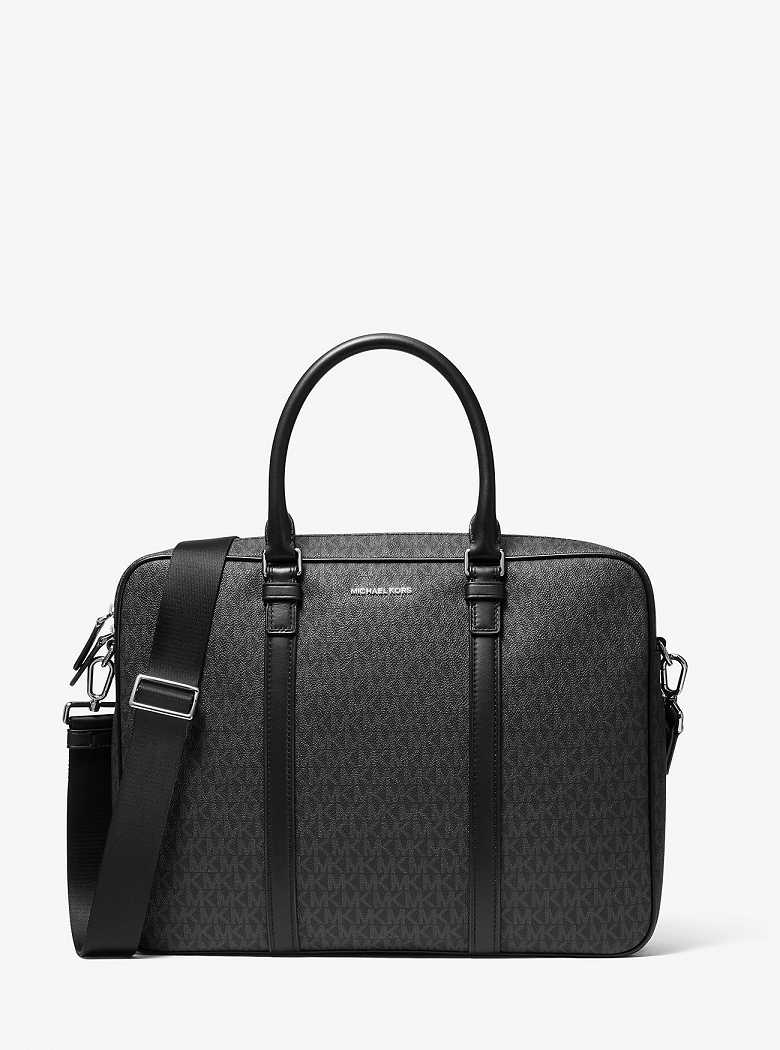 Michaelkors Hudson Logo and Leather Pretas | SN-MK28162