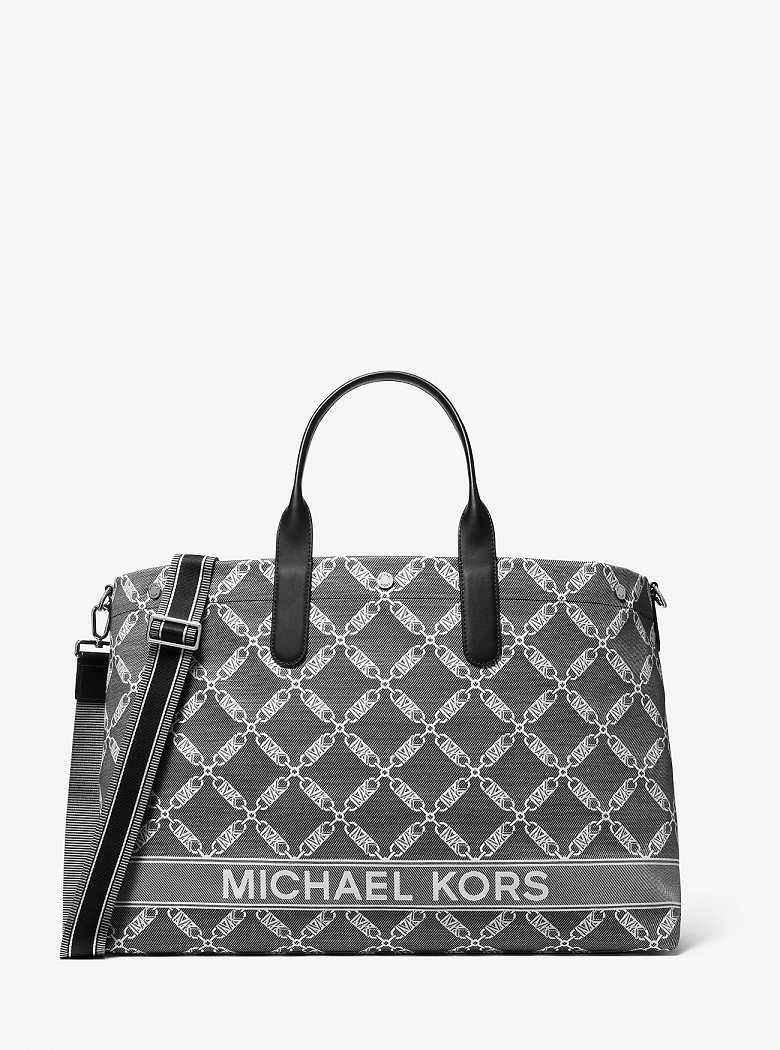Michaelkors Hudson Oversized Empire Logo Jacquard Pretas | SN-MK26927