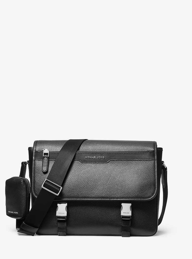Michaelkors Hudson Pebbled Leather Pretas | SN-MK28115