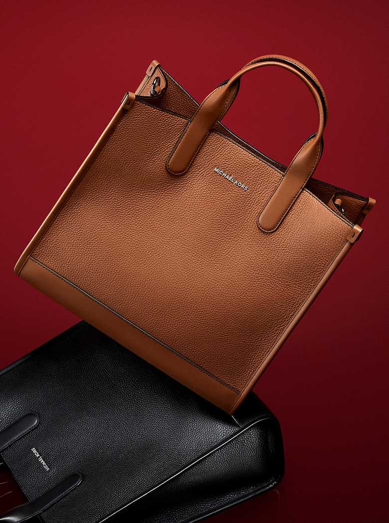 Michaelkors Hudson Pebbled Leather Pretas | SN-MK26908