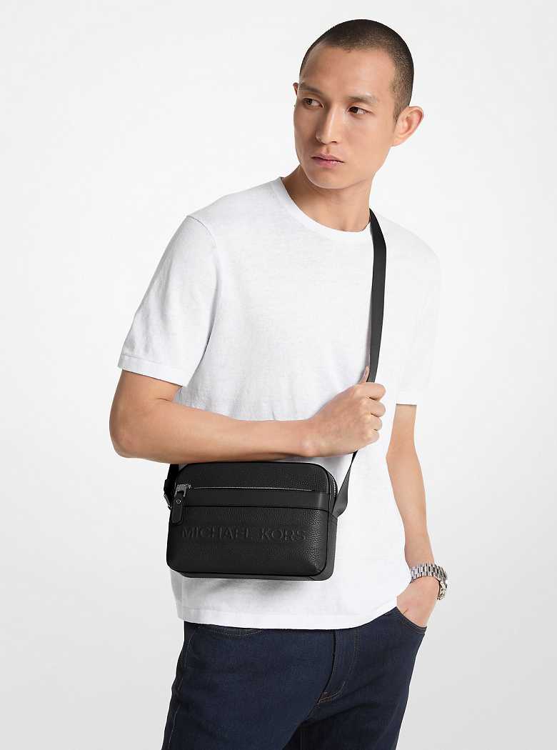 Michaelkors Hudson Pebbled Leather Utility Pretas | SN-MK28132
