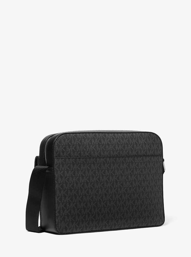 Michaelkors Hudson Signature Logo and Leather Pretas | SN-MK28138