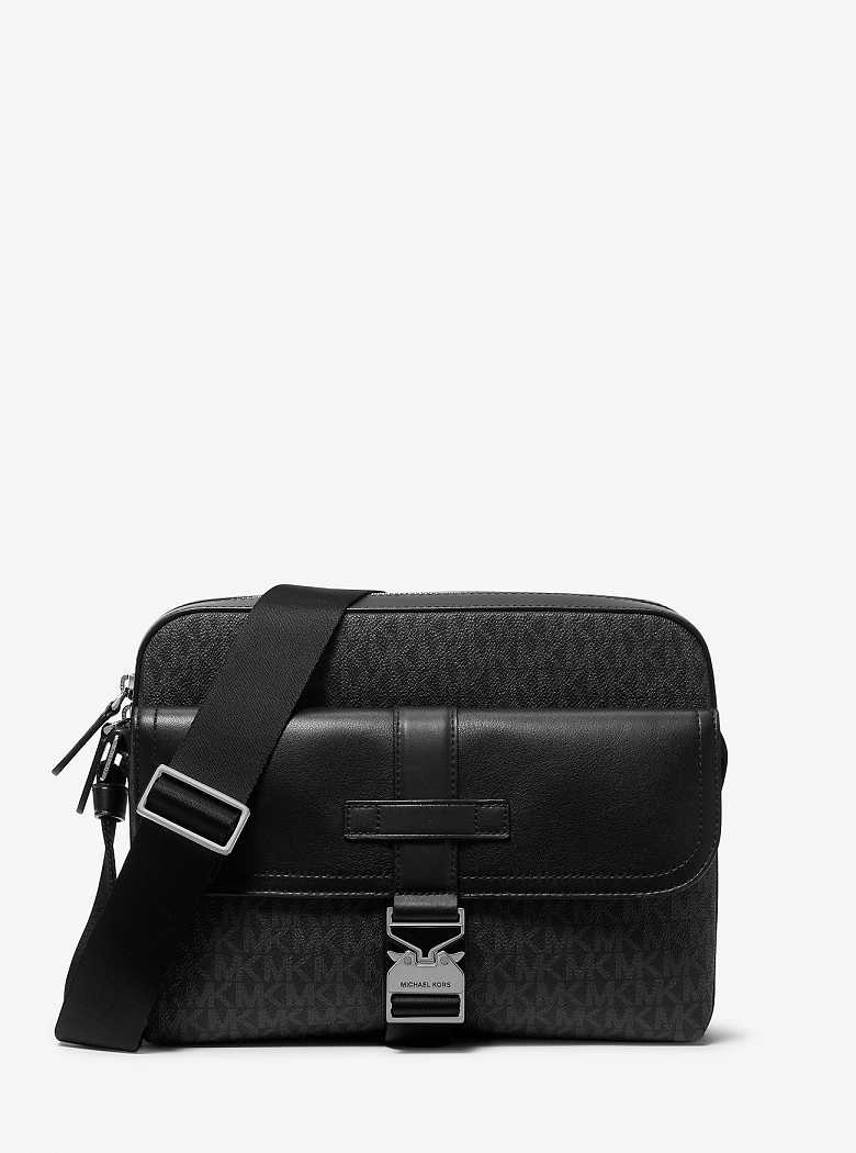 Michaelkors Hudson Signature Logo and Leather Pretas | SN-MK28138