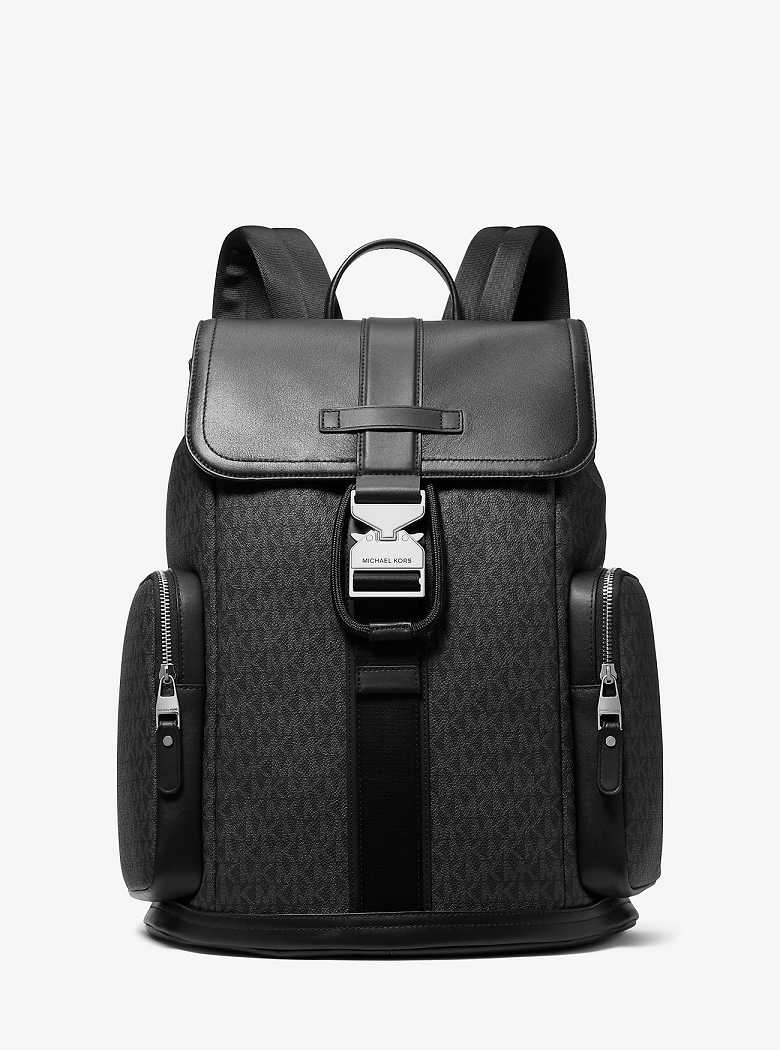 Michaelkors Hudson Signature Logo and Leather Cargo Pretas | SN-MK28194