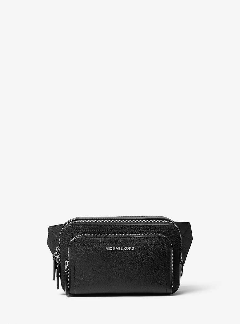 Michaelkors Hudson Small Pebbled Leather Pretas | SN-MK28135
