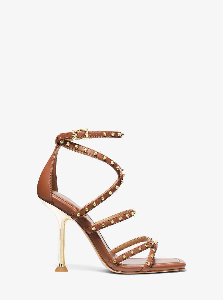 Michaelkors Imani Studded Leather Marrom | SN-MK27531