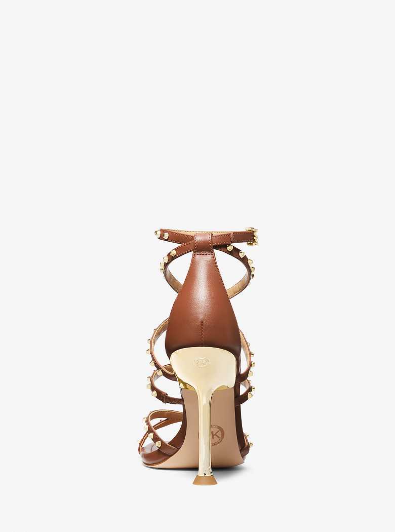 Michaelkors Imani Studded Leather Marrom | SN-MK27531