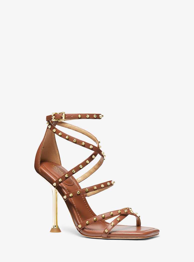 Michaelkors Imani Studded Leather Marrom | SN-MK27531