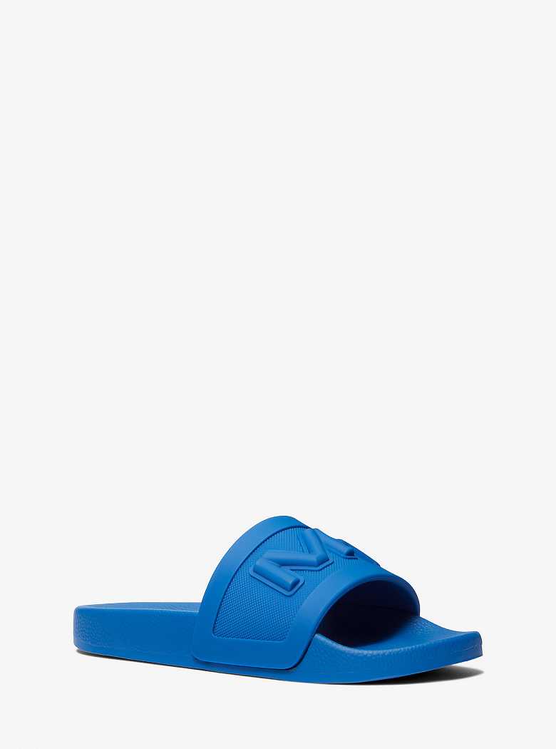 Michaelkors Jake Logo Embossed Rubber Azuis | SN-MK28240