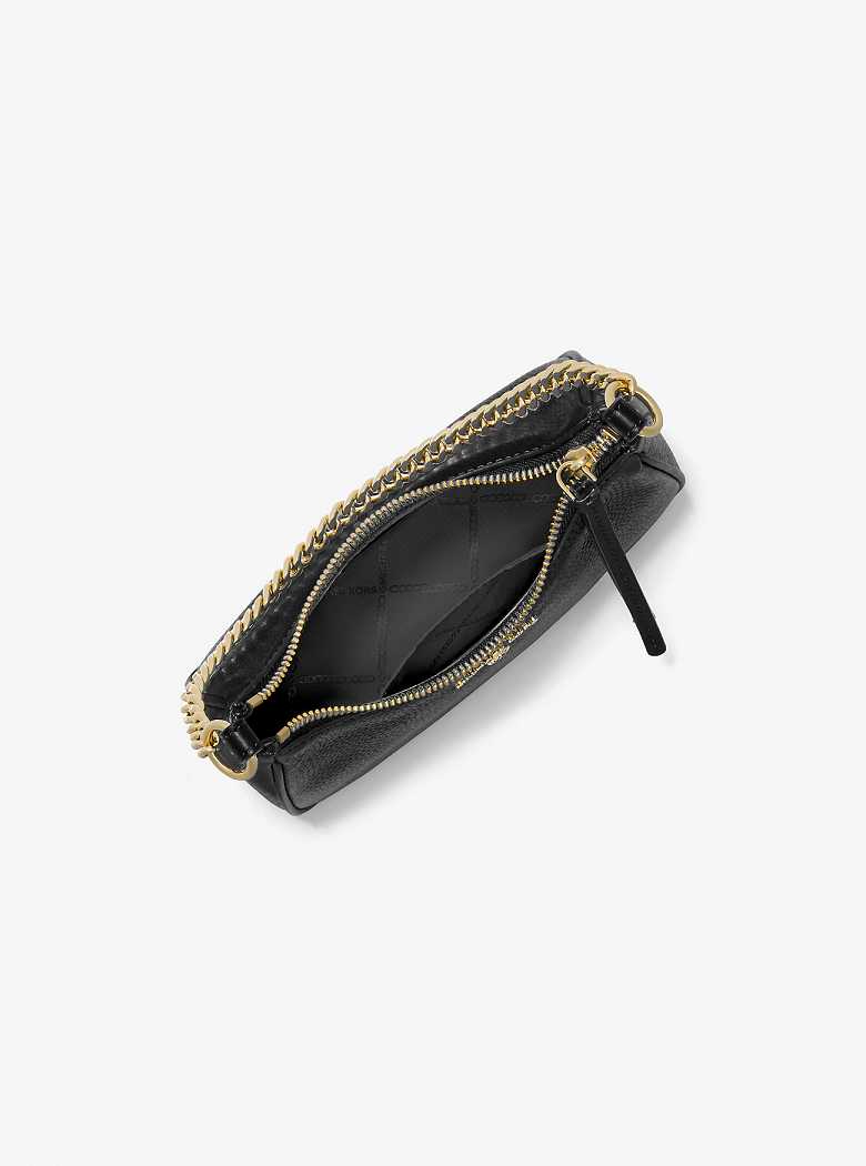 Michaelkors Jet Set Charm Small Pebbled Leather Pretas | SN-MK26983