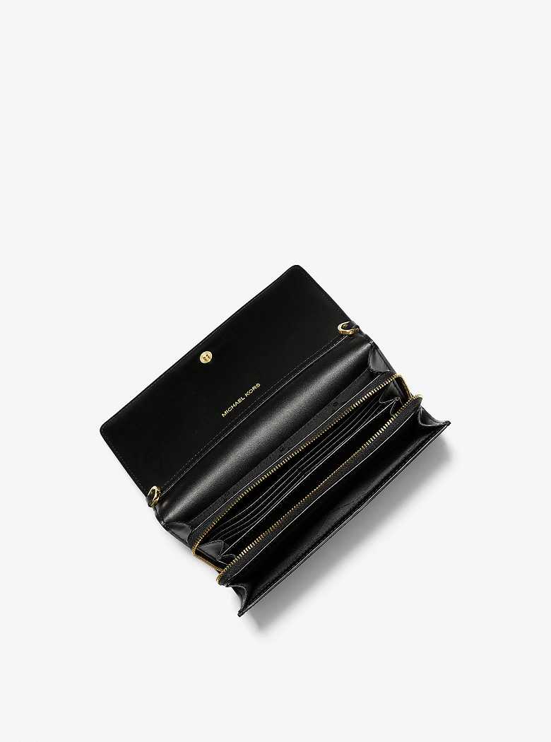 Michaelkors Jet Set Large Leather Pretas | SN-MK27107