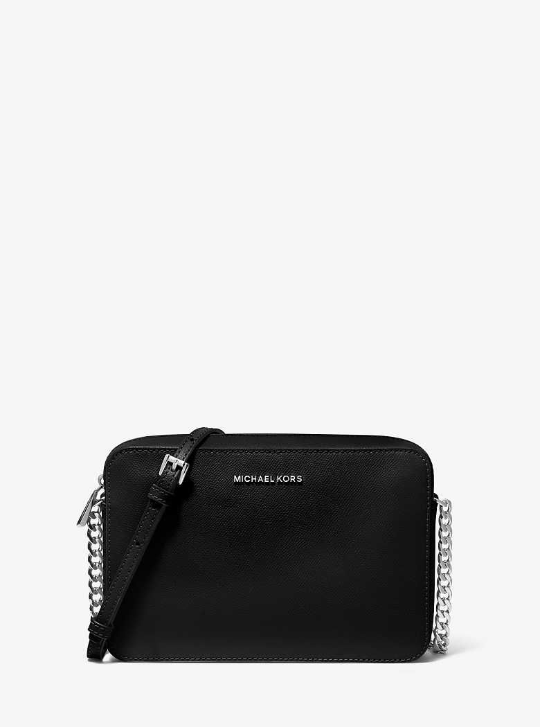 Michaelkors Jet Set Large Saffiano Leather Pretas | SN-MK27153