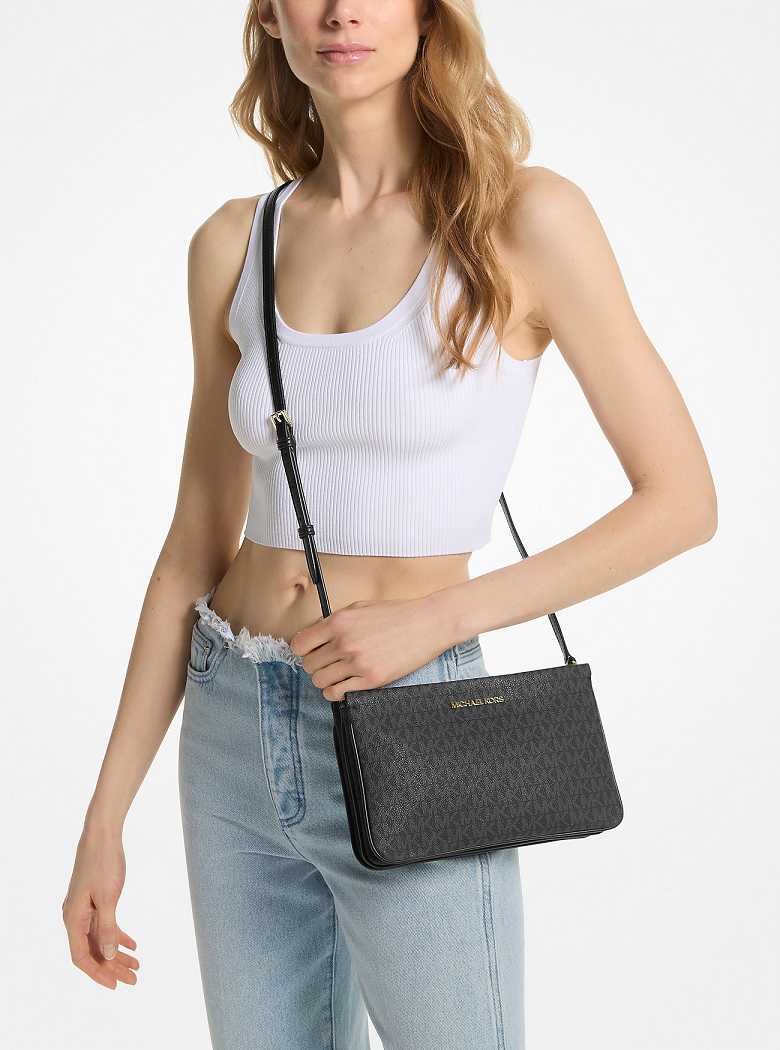 Michaelkors Jet Set Large Signature Logo Pretas | SN-MK27116