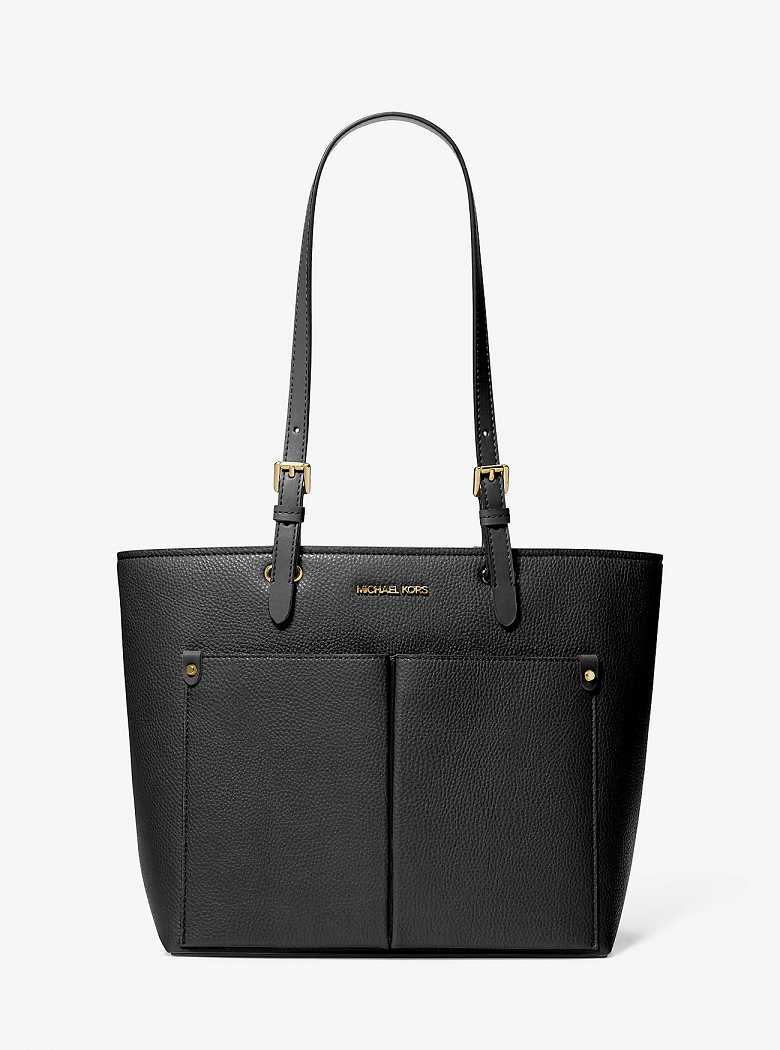 Michaelkors Jet Set Medium Pocket Pretas | SN-MK26785
