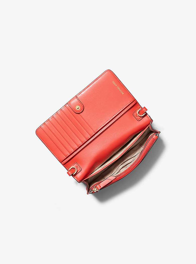 Michaelkors Jet Set Small Two-Tone Logo Coral Multicoloridas | SN-MK27125