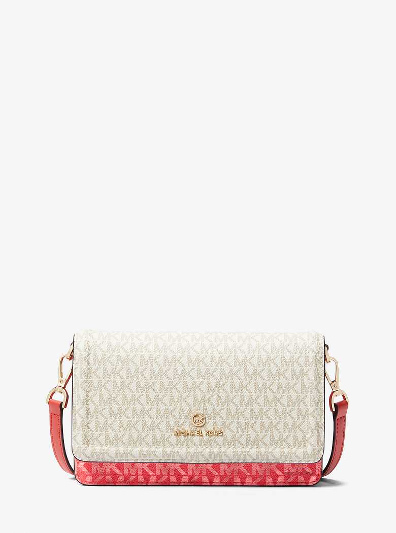 Michaelkors Jet Set Small Two-Tone Logo Coral Multicoloridas | SN-MK27125