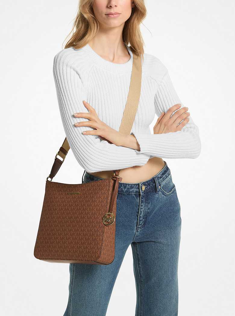Michaelkors Jet Set Travel Large Signature Logo Marrom | SN-MK27204