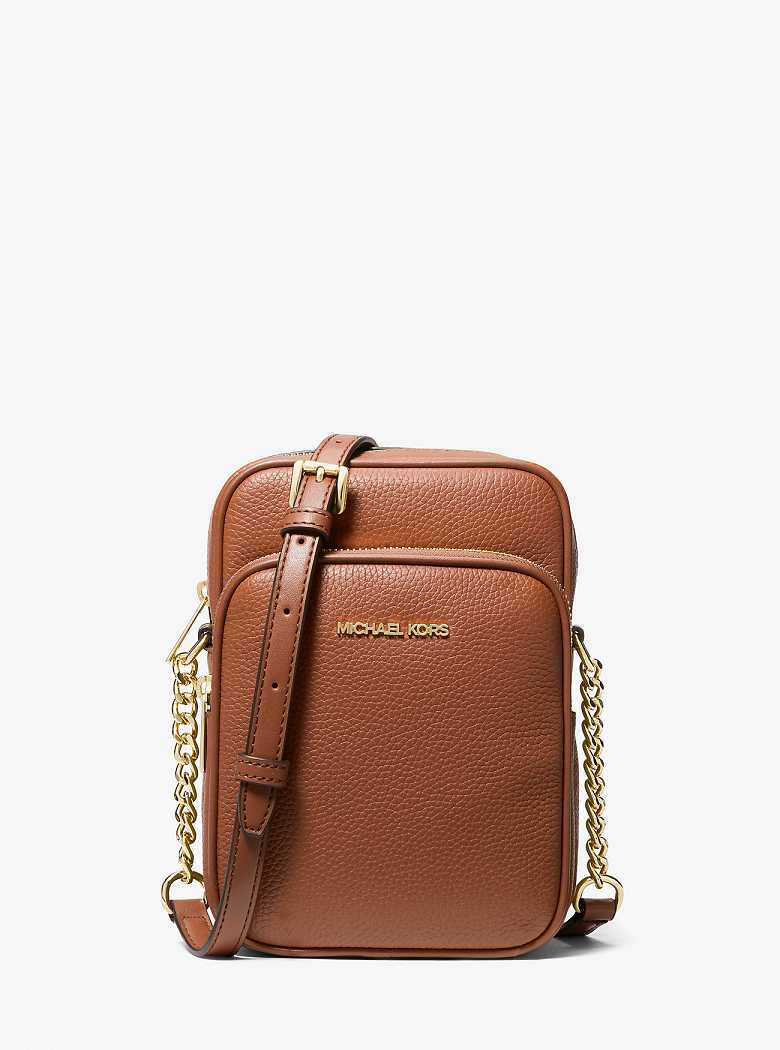 Michaelkors Jet Set Travel Medium Pebbled Leather Marrom | SN-MK27258
