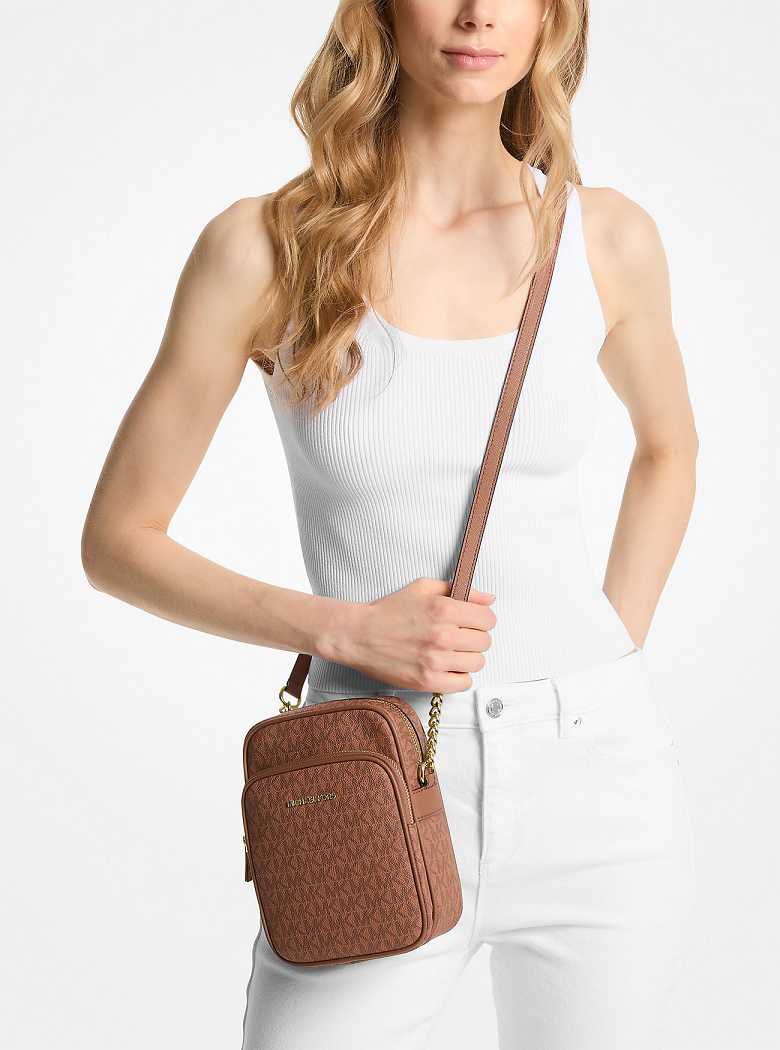 Michaelkors Jet Set Travel Medium Signature Logo Marrom | SN-MK27235