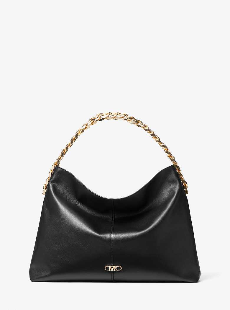 Michaelkors Jordyn Large Leather Pretas | SN-MK27045