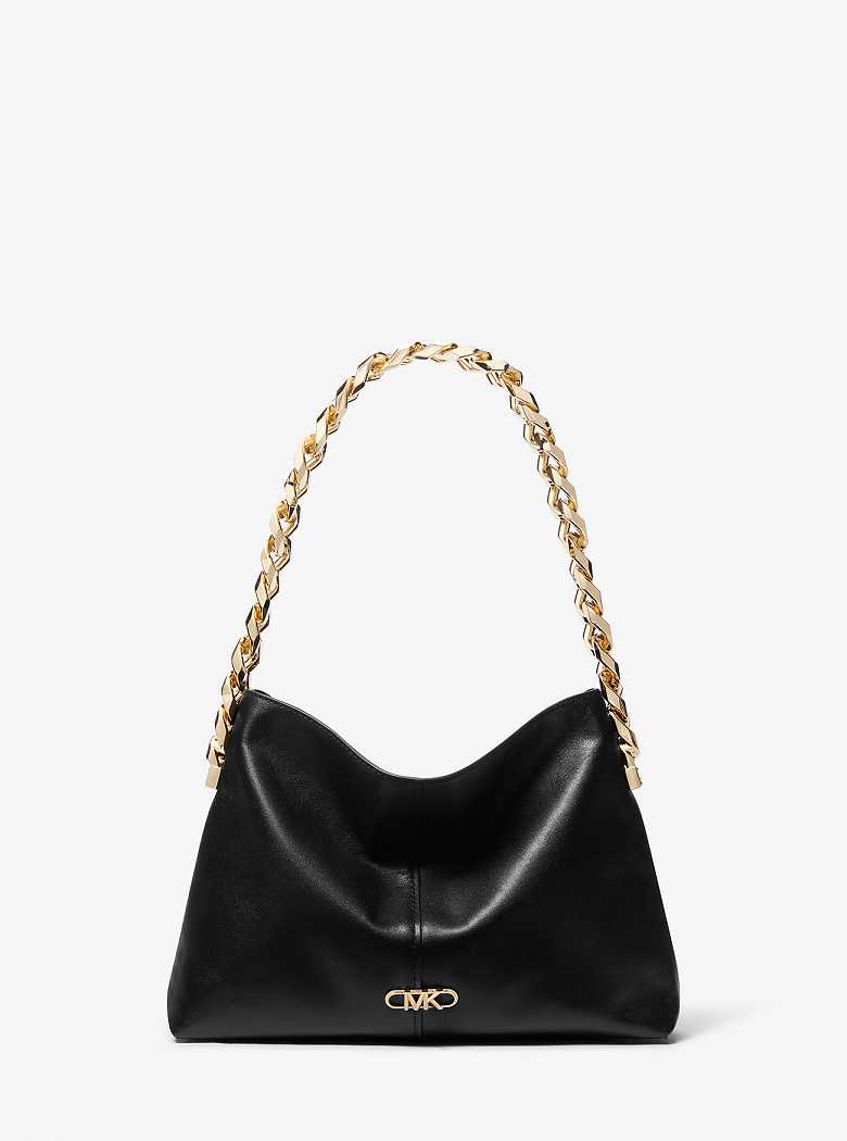 Michaelkors Jordyn Small Leather Pretas | SN-MK27046