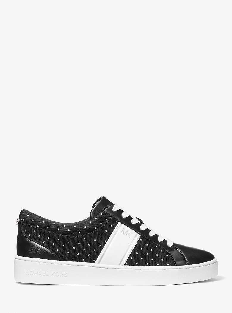 Michaelkors Juno Crystal Embellished Canvas Pretas | SN-MK27470
